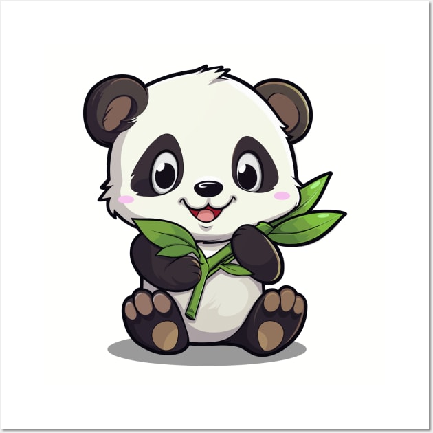 Cartoon Cute Kawaii Adorable Panda Wall Art by SimplyIdeas